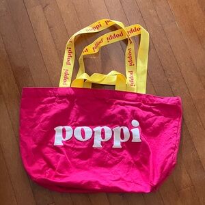 Poppi Tote Bag with Yellow Straps